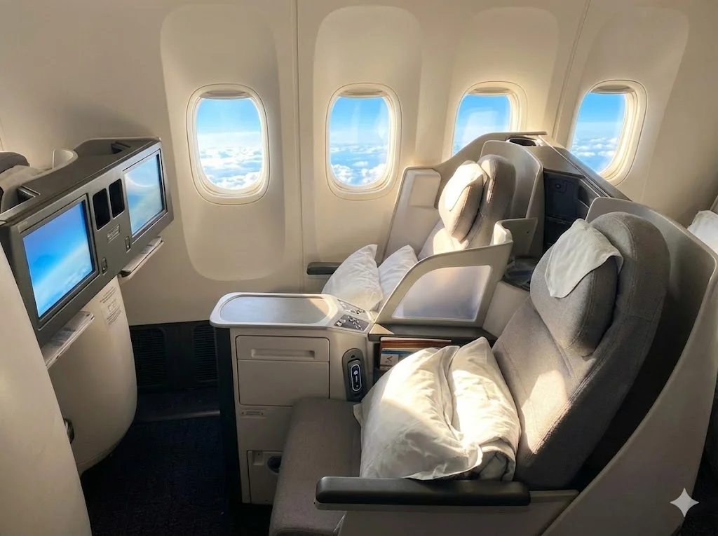 Premium inflight services on Air China business class to China