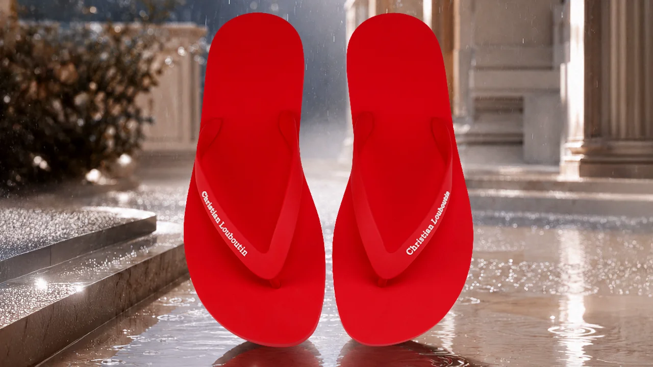 Authentic Christian Louboutin Sandals: Red Bottom Flip Flops