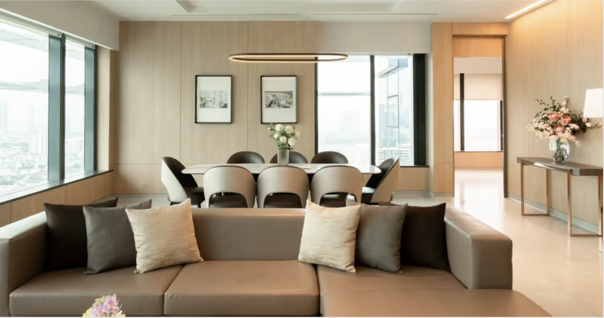 ภาพบรรยากาศห้องพักฝั่งวิวแม่น้ำของ MedPark Hospital (Royal River Suite)