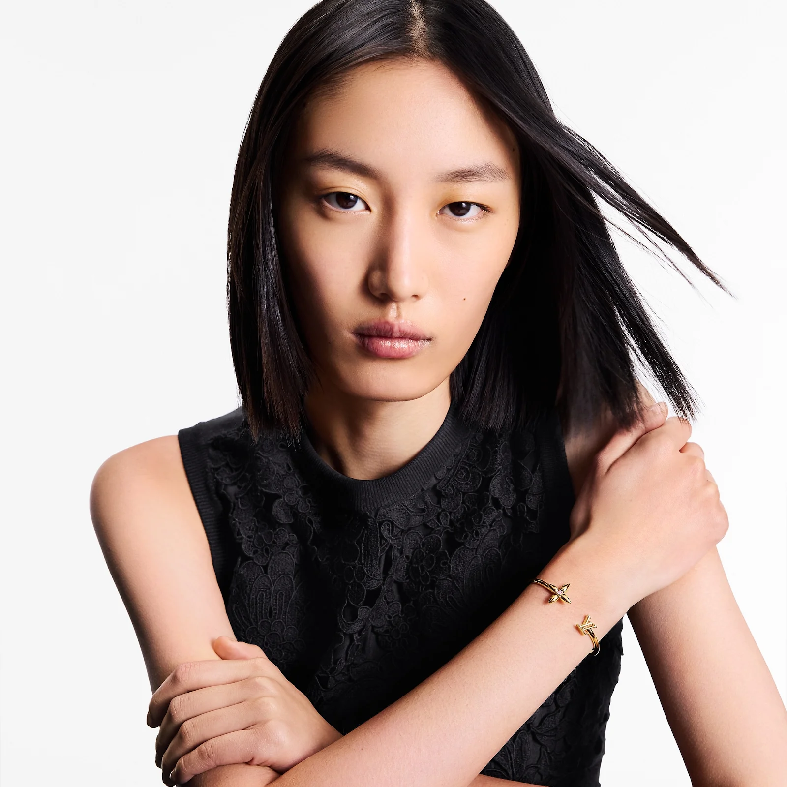 Classic Louisette Signature Bracelet in gold-color finish