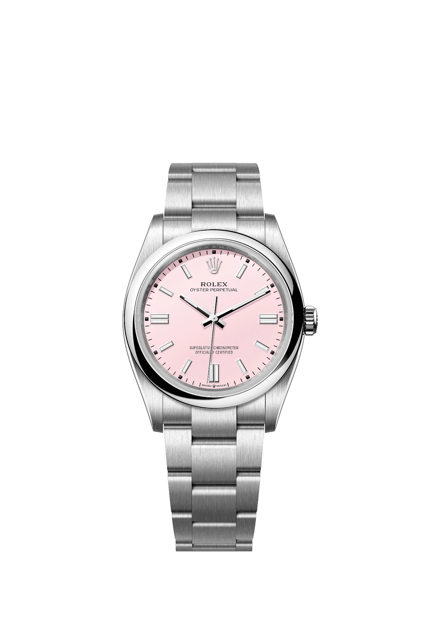 Rolex Oyster Perpetual 36 watch with Candy Pink dial