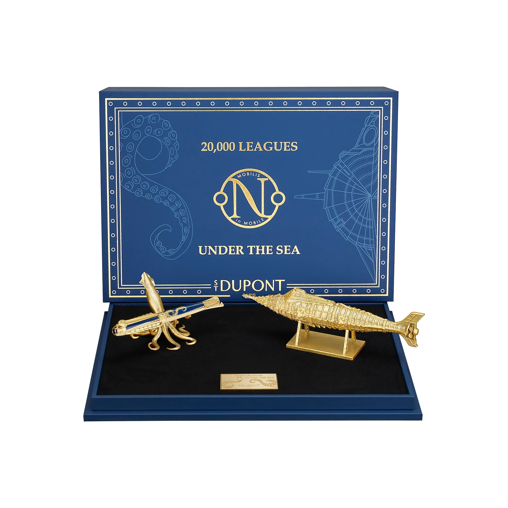 st dupont SET WRITING INSTRUMENT 20'000 LEAGUES UNDER THE SEAS BLUE GULF STREAM