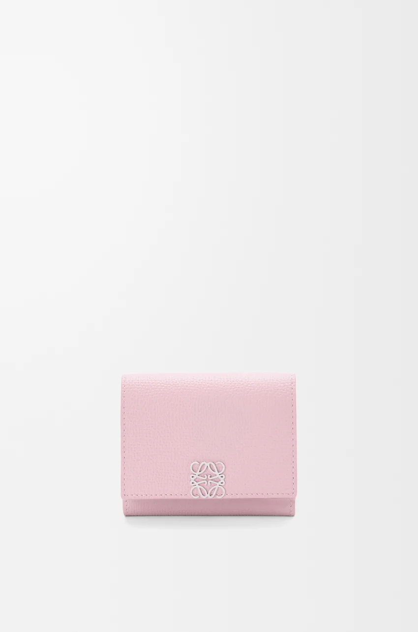 LOEWE pink Anagram trifold wallet for Valentine's gift