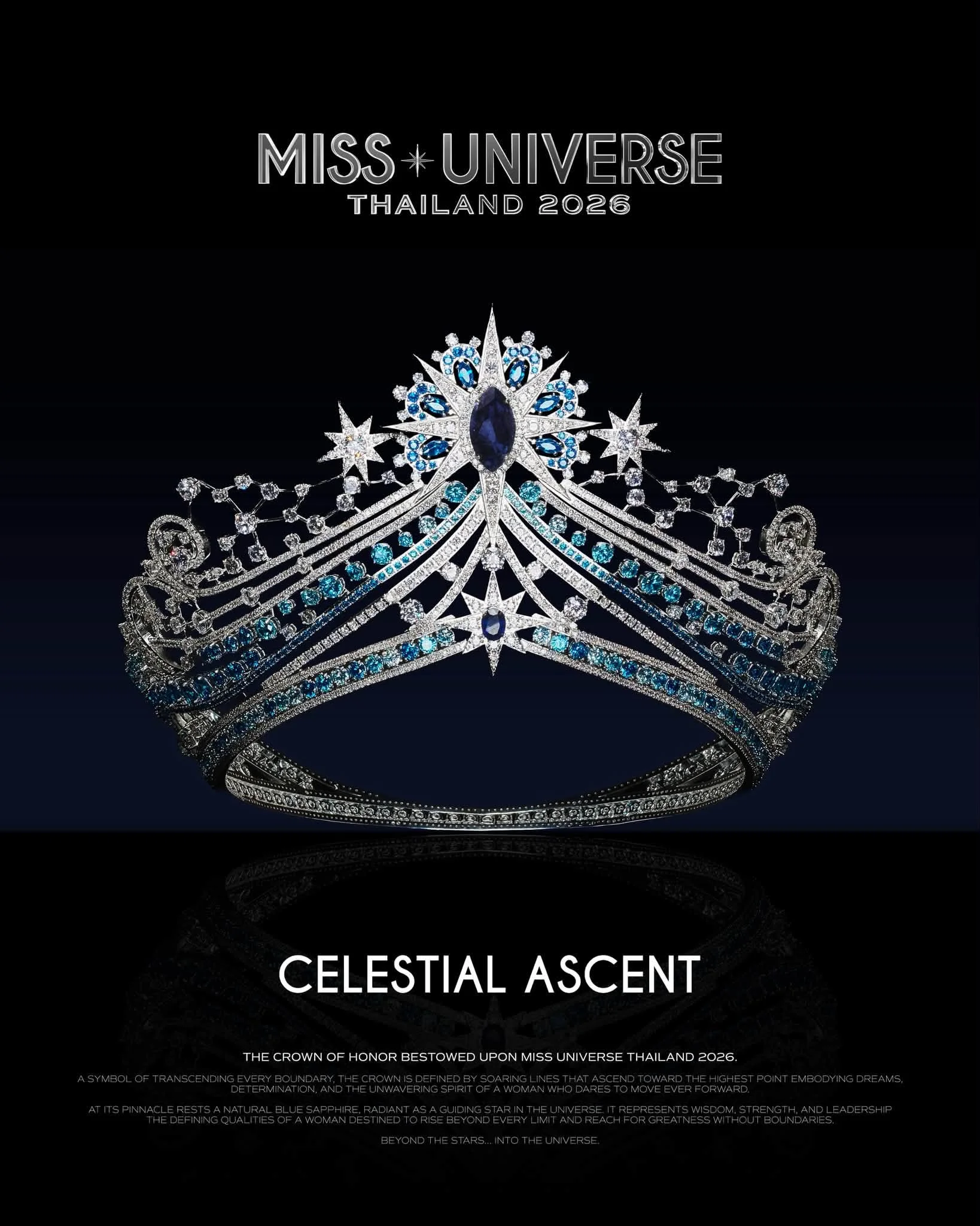 มงกุฎ MUT CELESTIAL ASCENT ปี 2026 ประดับไพลินแท้สุดเลอค่า