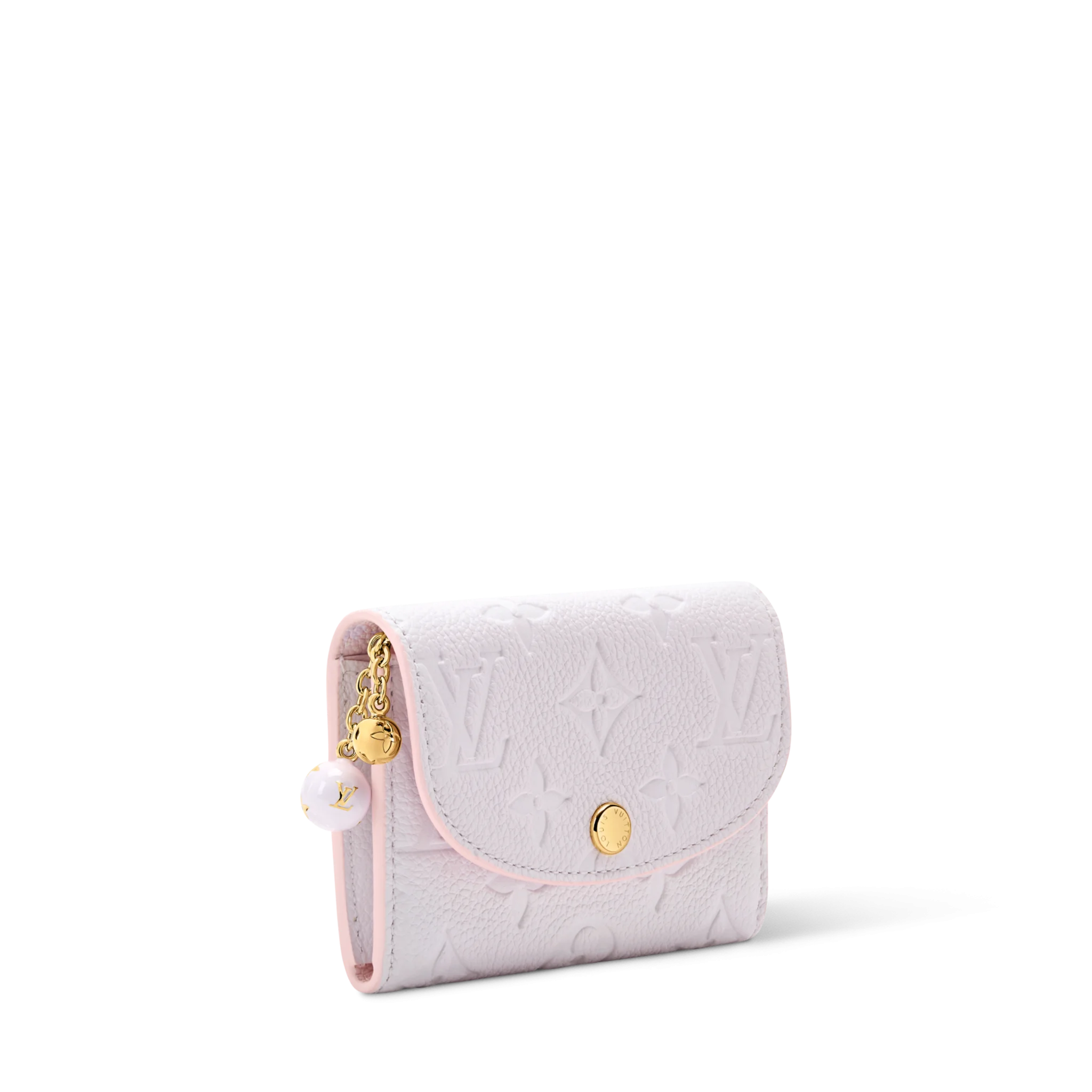 Luxury Louis Vuitton Rosalie small leather goods in pastel colors