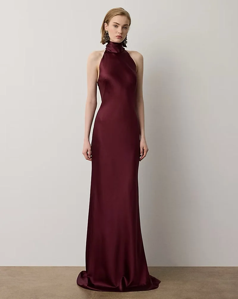 High-end runway suit and evening gown collection by top-tier Ralph Lauren