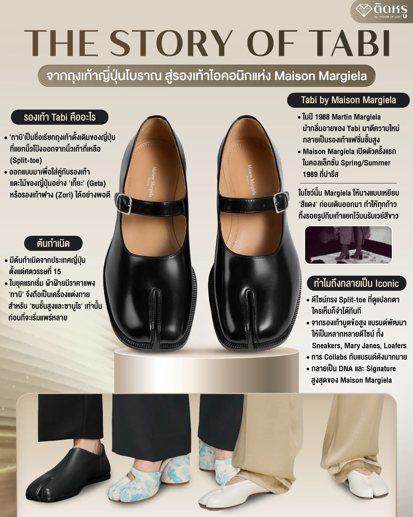 รองเท้า Tabi Maison Margiela ดีไซน์แยกนิ้ว Split-toe อันเป็นเอกลักษณ์บนรันเวย์ปารีส