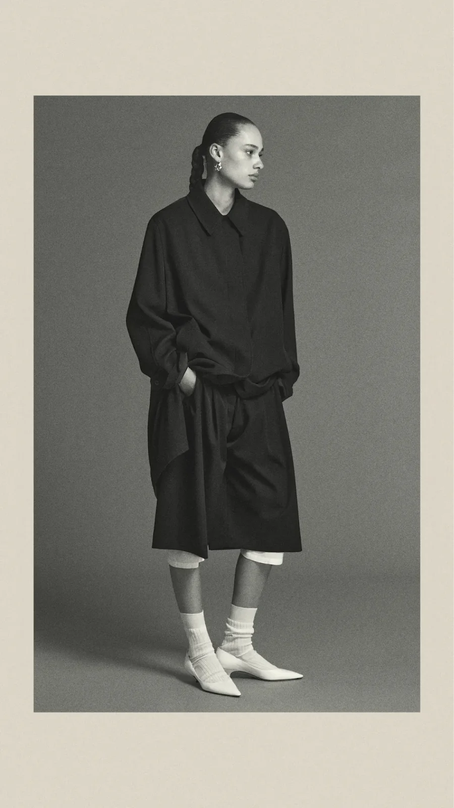 The Row minimalist luxury fashion collection displayed in-store