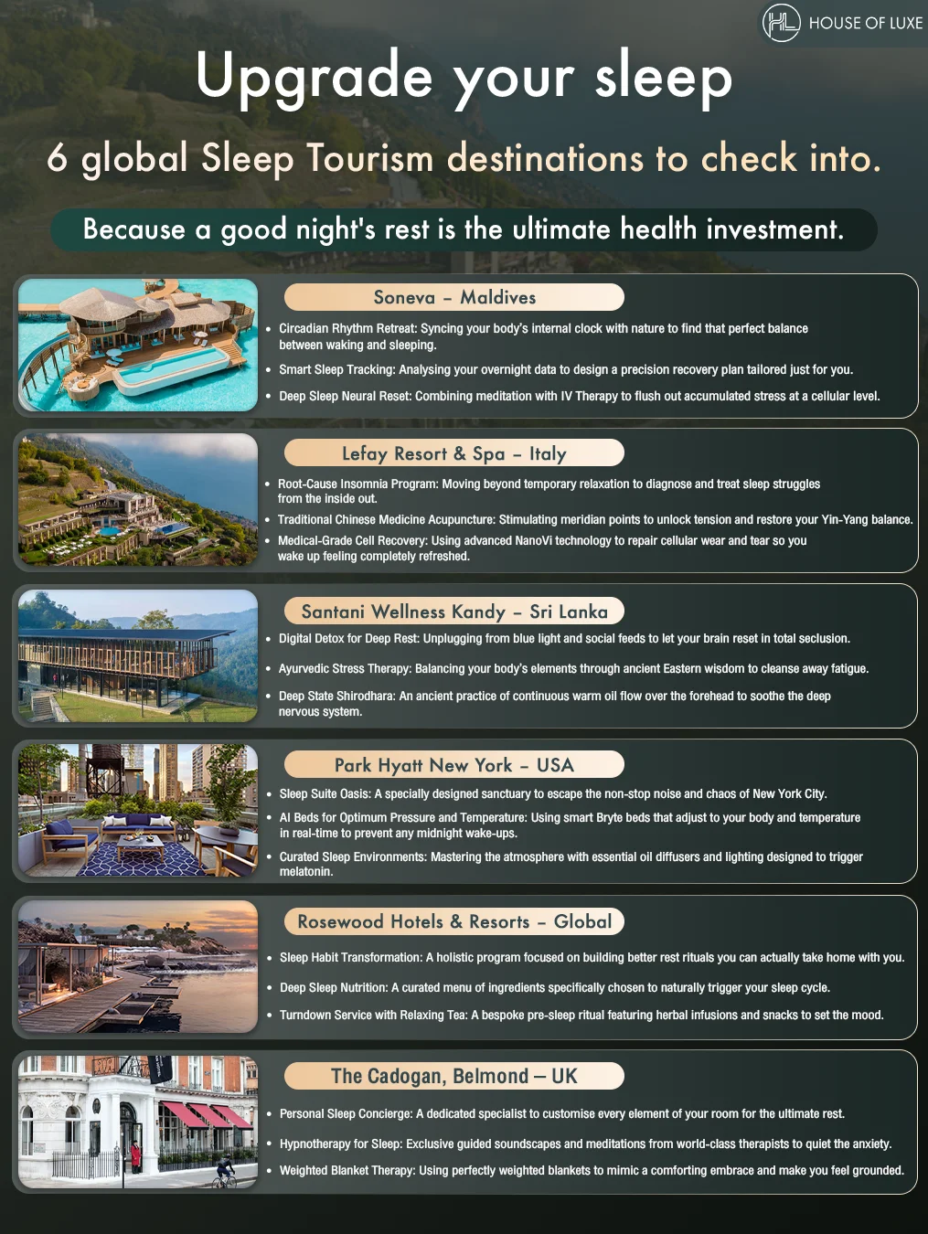 Luxury Sleep Tourism 6 Top Global Destinations for Deep Rest